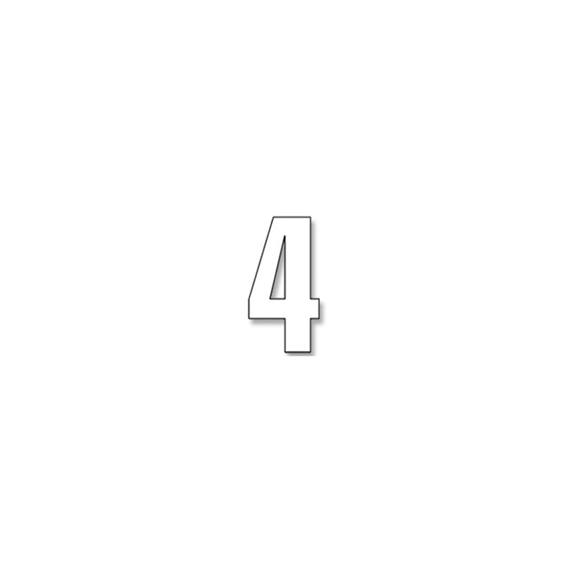 BLACKBIRD RACING Numeros Carrera Blanco - Pack de 3 uds Crystal 5027/10/4 38965