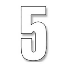 BLACKBIRD RACING White Race Numbers - Pack of 3 pcs Crystal 5027/10/5 Crystal 5027/10/5 38966