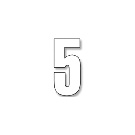 BLACKBIRD RACING White Race Numbers - Pack of 3 pcs Crystal 5027/10/5 Crystal 5027/10/5 38966