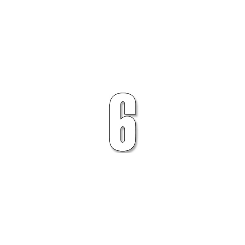 BLACKBIRD RACING Numeros Carrera Blanco - Pack de 3 uds Crystal 5027/10/6 38967