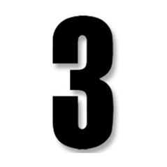 BLACKBIRD RACING Numeros Carrera Negro - Pack de 3 Uds Crystal 5027/20/3 38974