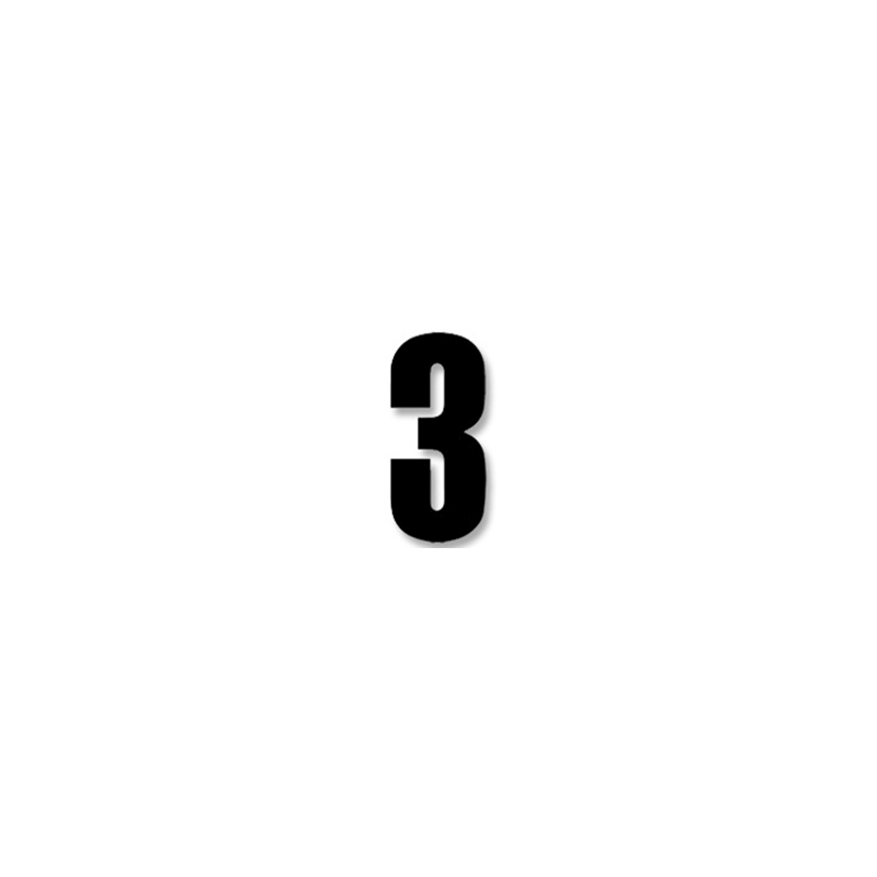 BLACKBIRD RACING Numeros Carrera Negro - Pack de 3 Uds Crystal 5027/20/3 38974