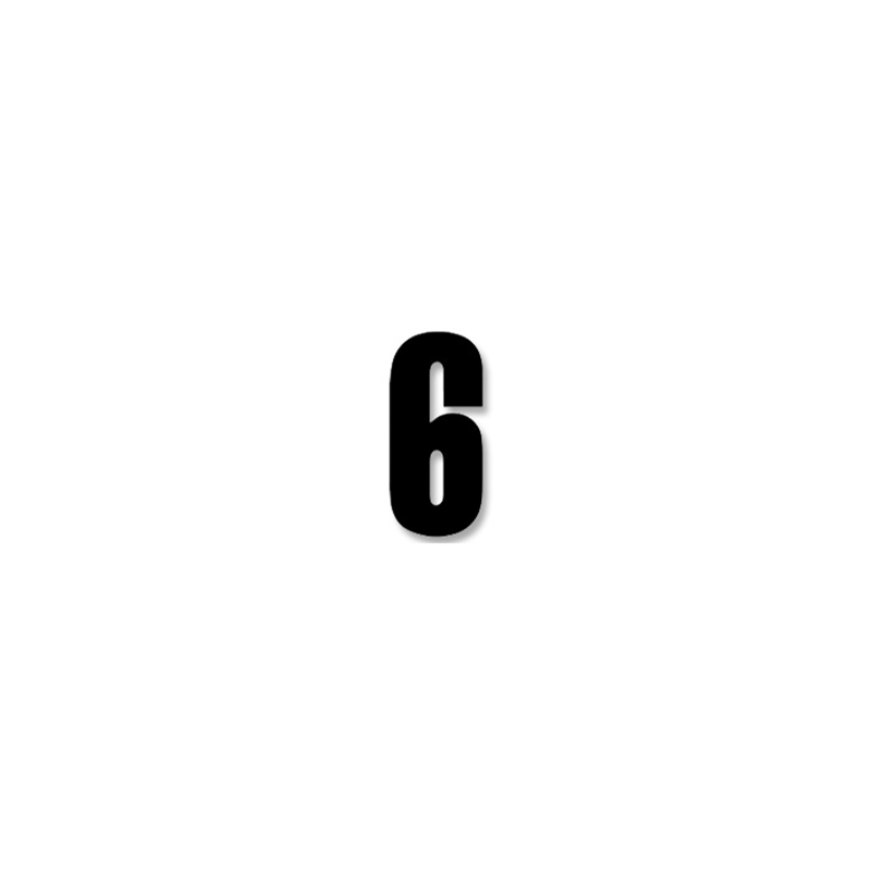 BLACKBIRD RACING Numeros Carrera Negro - Pack de 3 Uds Crystal 5027/20/6 38977