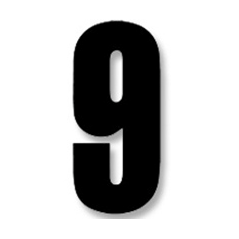 BLACKBIRD RACING Numeros Carrera Negro - Pack de 3 Uds Crystal 5027/20/9 38980