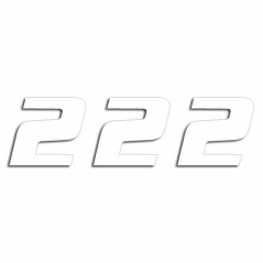BLACKBIRD RACING Numeros Carrera Blanco - Pack de 3 uds PVC 5049/10/2 39040