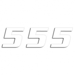 BLACKBIRD RACING Numeros Carrera Blanco - Pack de 3 uds PVC 5049/10/5 39043