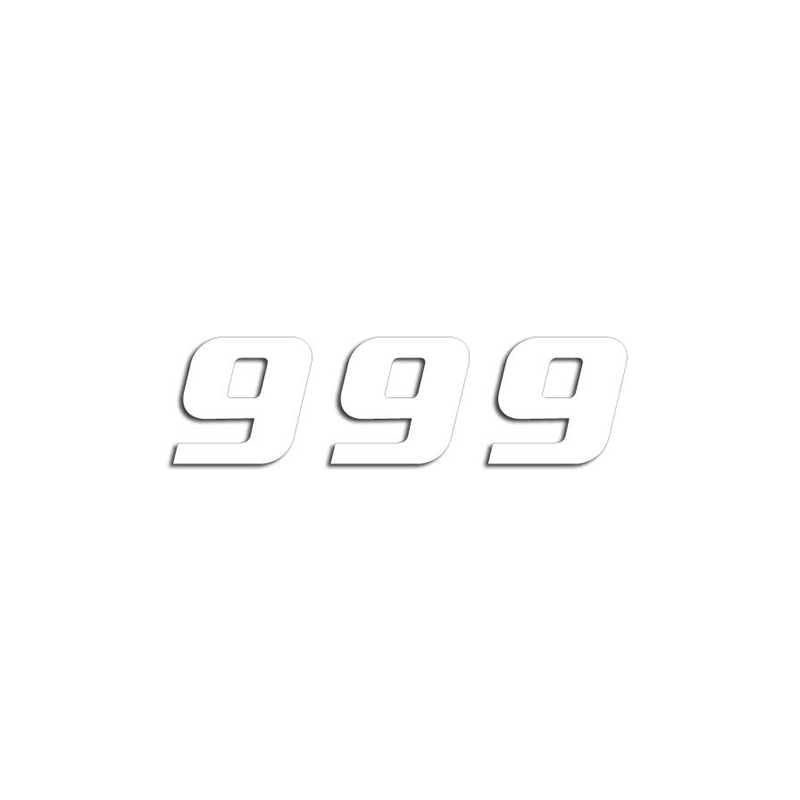 BLACKBIRD RACING Numeros Carrera Blanco - Pack de 3 uds PVC 5049/10/9 39047