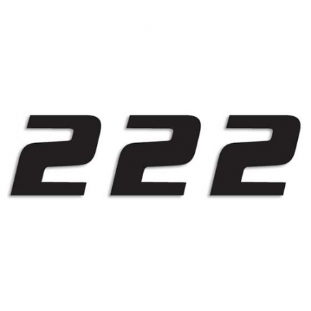 BLACKBIRD RACING Numeros Carrera Negro - Pack de 3 Uds PVC 5049/20/2 39050