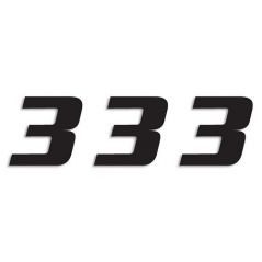 BLACKBIRD RACING Numeros Carrera Negro - Pack de 3 Uds PVC 5049/20/3 39051