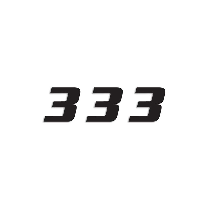 BLACKBIRD RACING Black Race Numbers - Pack of 3 Uds PVC 5049/20/3 PVC 5049/20/3 39051