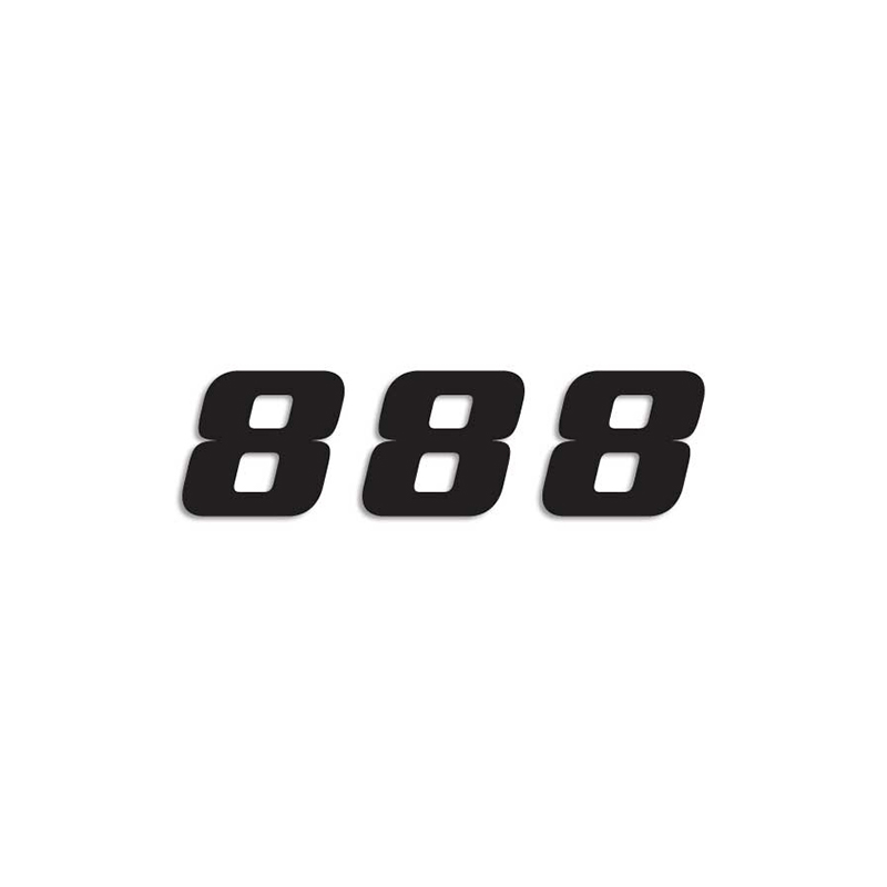 BLACKBIRD RACING Black Race Numbers - Pack of 3 Uds PVC 5049/20/8 PVC 5049/20/8 39056