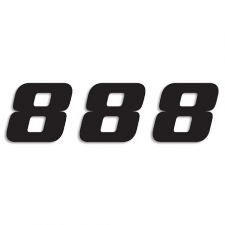 BLACKBIRD RACING Black Race Numbers - Pack of 3 Uds PVC 5049/20/8 PVC 5049/20/8 39056