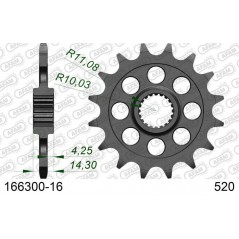 AFAM Standard steel pinion 166300 520 166300 520 1074371001
