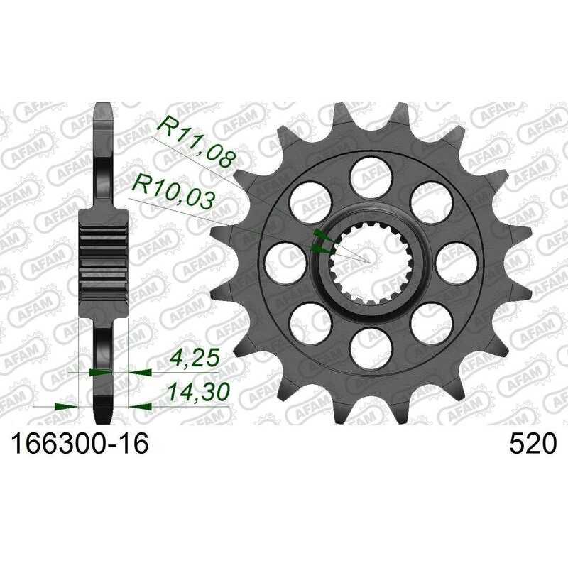 AFAM Standard steel pinion 166300 520 166300 520 1074371001