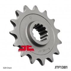 JT SPROCKETS Piñón con goma anti-ruido de acero 1381 - 520 1121097001