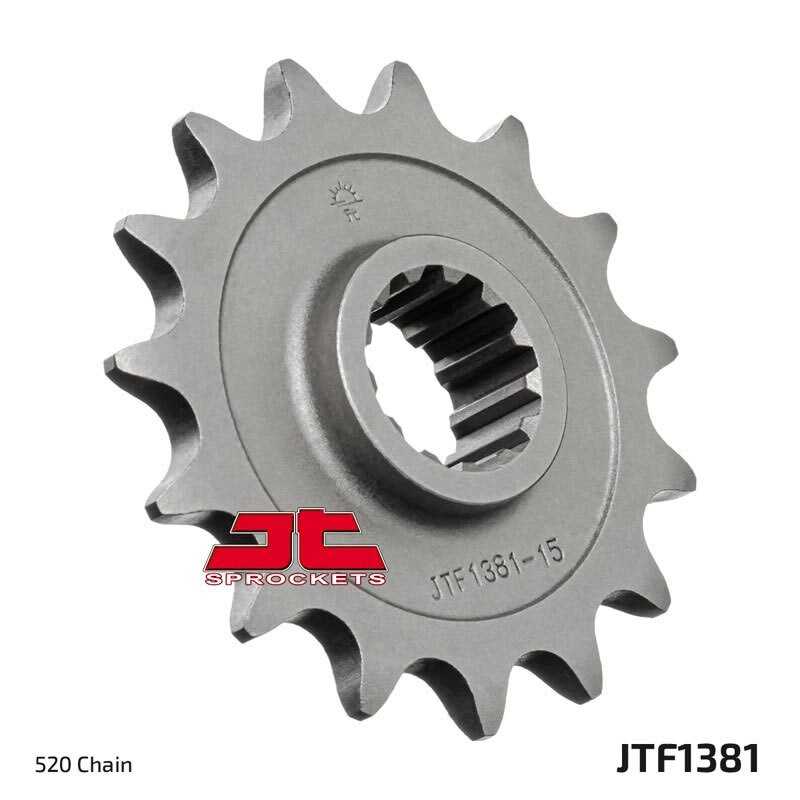 JT SPROCKETS Piñón con goma anti-ruido de acero 1381 - 520 1121097001