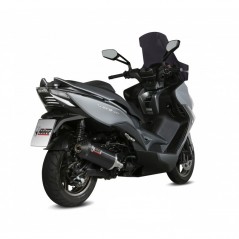 MIVV Motorcycle exhaust position STANDARD SPORT SLIP-ON OVAL BLACK WITH CARBON CAP O.010.LVC