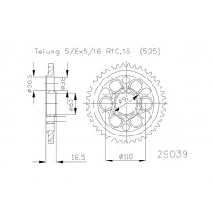 Transmission chain kit  525ZVMX (15-41-104)