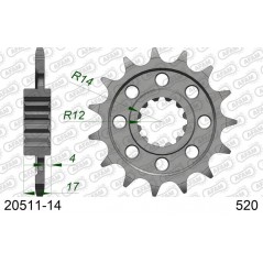AFAM front sprocket 20511-14 520 405853050