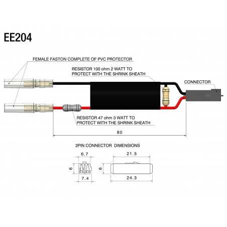 RIZOMA Wiring kit for front turn signals EE204