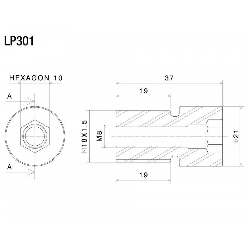 RIZOMA Kit de montaje protector maneta y espejos PROGUARD SYSTEM® END MOUNT LP301