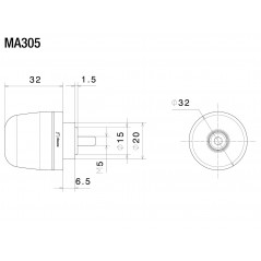 RIZOMA Contrapeso de manillar OEM MA305
