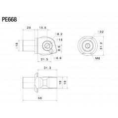 RIZOMA Kit montaje estriberas ∅18 MM PE668
