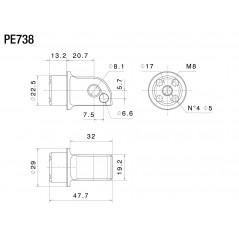 RIZOMA Kit montaje estriberas ∅22 MM PE738