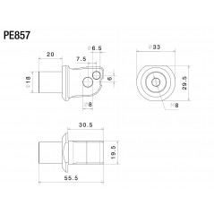 RIZOMA Kit montaje estriberas ∅18 MM PE857