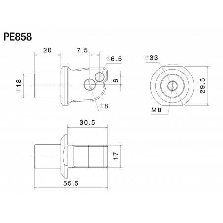 RIZOMA Kit montaje estriberas ∅18 MM PE858