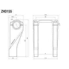 RIZOMA Tall Inclined Handlebar Risers ZHD155