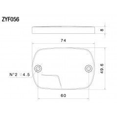 RIZOMA Brake fluid reservoir cover set ZYF056