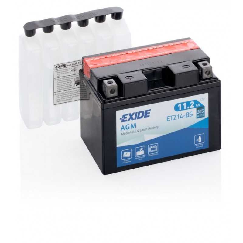 EXIDE Batería de moto sin mantenimiento AGM ETZ14-BS 404256165