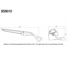 RIZOMA Juego espejos retrovisores de moto STEALTH BSN010
