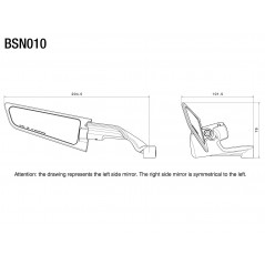 RIZOMA Juego espejos retrovisores de moto STEALTH BSN010