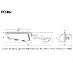 RIZOMA Set of motorcycle rear view mirrors STEALTH BSS011