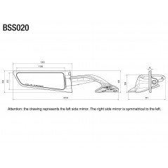 RIZOMA Set of motorcycle rear view mirrors STEALTH BSS011