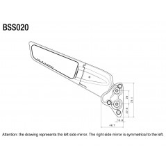 RIZOMA Set of motorcycle rear view mirrors STEALTH BSS011