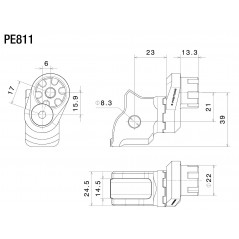 RIZOMA Kit montaje estriberas adaptador excéntrico ∅22 MM PE811