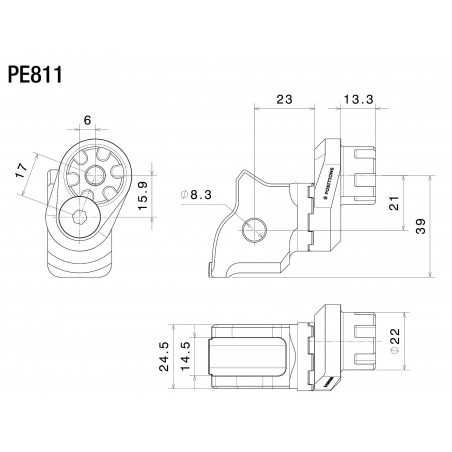 RIZOMA Eccentric adapter footrest mounting kit ∅22 MM PE811