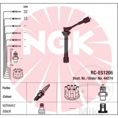 NGK Juego cables de encendido RC-ES1206 137.07.19