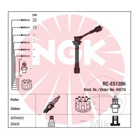 NGK Juego cables de encendido RC-ES1206 137.07.19