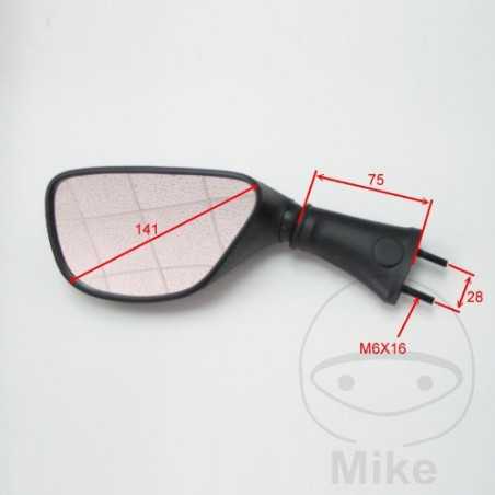 JMP Espejo retrovisor izquierdo negro 713.02.96