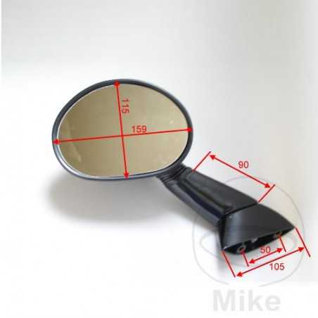 JMP black left wing mirror 713.01.64