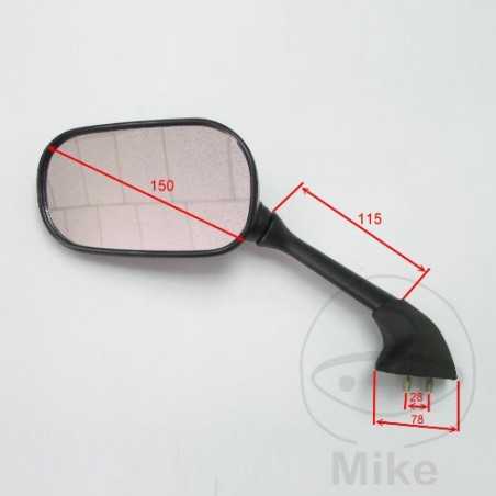 JMP Espejo retrovisor derecho negro 713.02.81