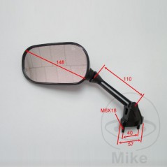 JMP Espejo retrovisor derecho negro 713.02.77