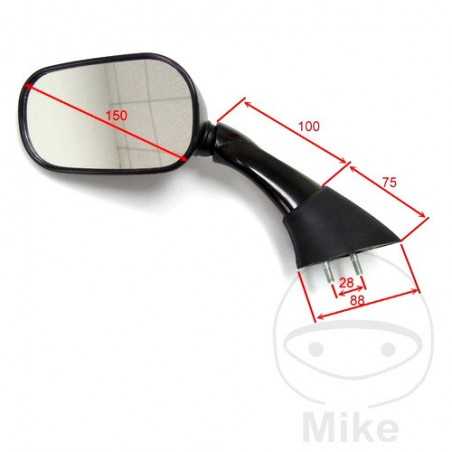 JMP Espejo retrovisor derecho negro 713.04.38