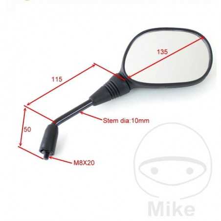 JMP black left wing mirror 713.05.11