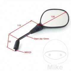 JMP Black right rear view mirror 713.05.29