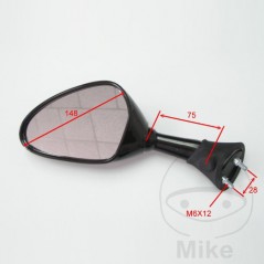 JMP Espejo retrovisor derecho negro 713.39.11